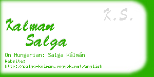kalman salga business card