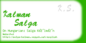 kalman salga business card